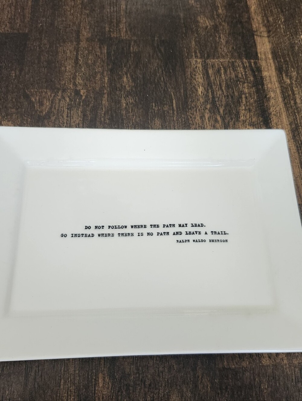 Restoration Hardware Ralph Waldo Emerson Literary Quote Cocktail Plate